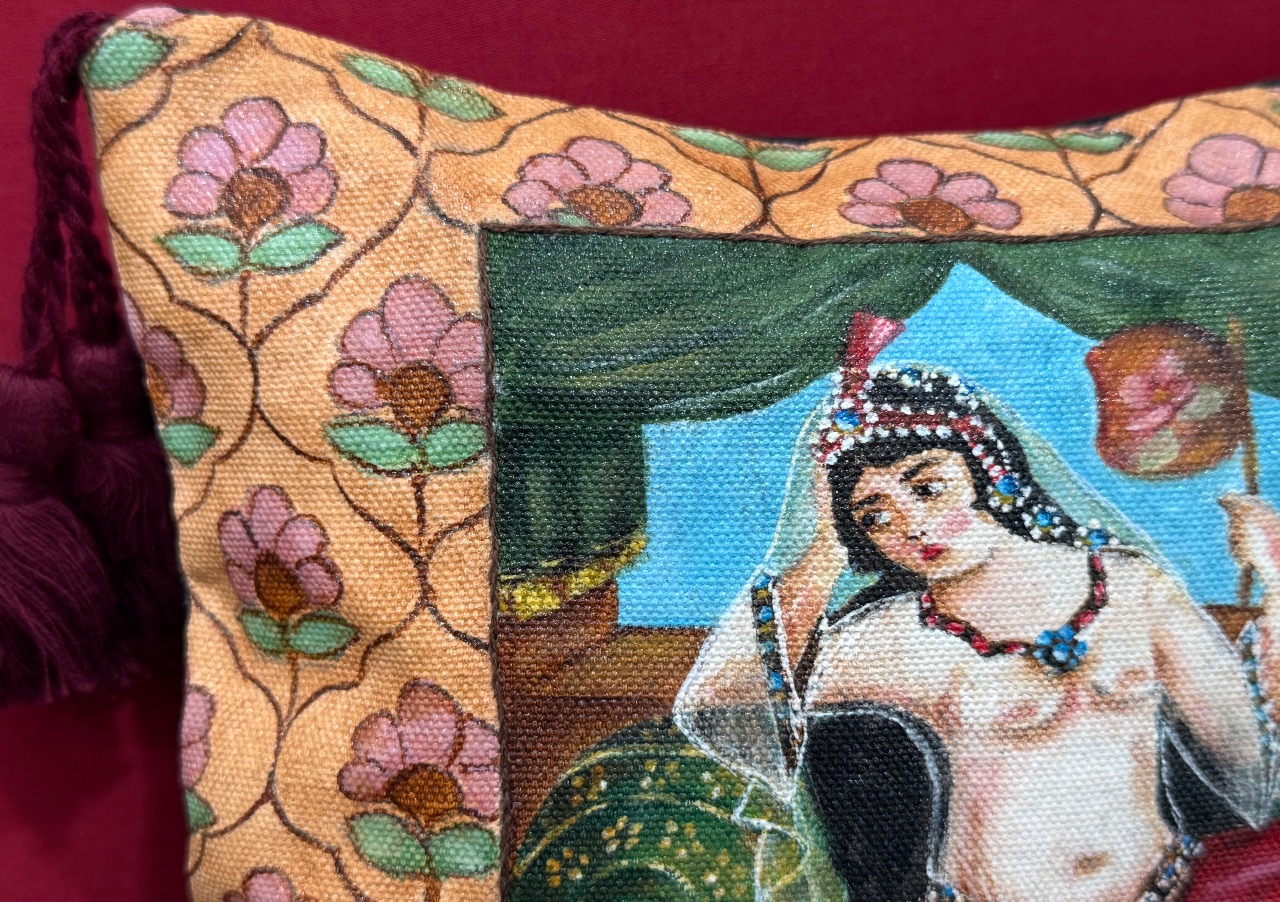 "Woman with a Fan" Decotative cushion - Image 2
