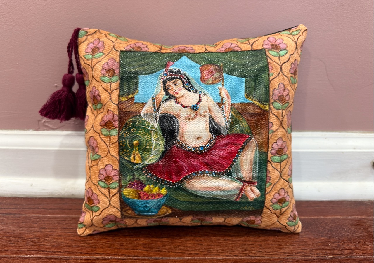 "Woman with a Fan" Decotative cushion - Image 5